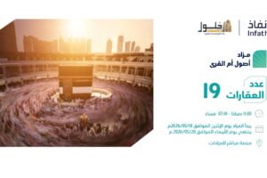 19 فرصة عقارية بمزاد أصول أم القرى في مكة المكرمة.